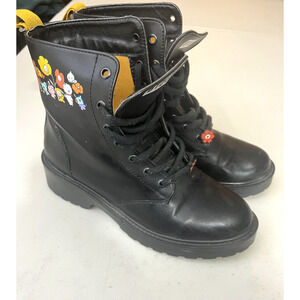 Loly In The Sky x BT21 7 Hole Boots Size US 10 Cute Kawaii Goth Punk Black